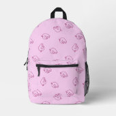 Cute Strawberry Doodles – Minimal Kawaii Pattern Bedrukte Rugzak (Voorkant)