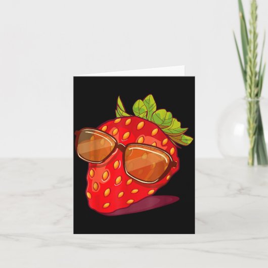 Cute Strawberry Fruit Lover Aesthetic Summer Gift  Kaart (Voorkant)