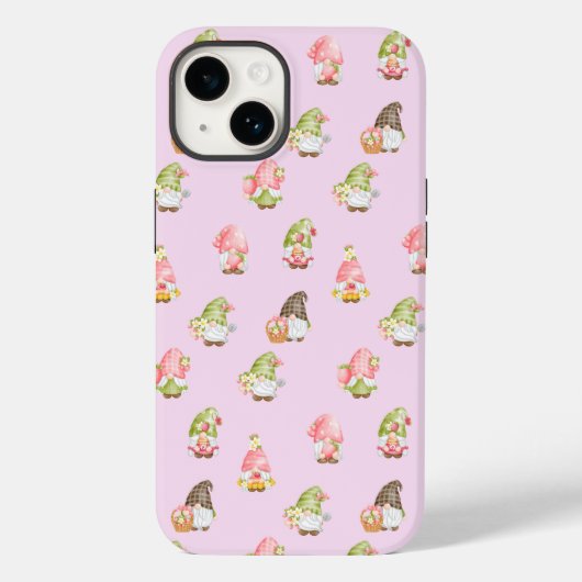 Cute Strawberry Fruit Scandinavian Gnomes Case-Mate iPhone Case (Achterkant)