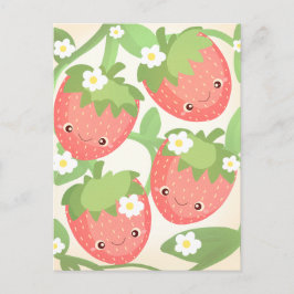 Cute Strawberry Garden Briefkaart