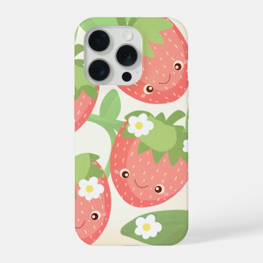 Cute Strawberry Garden  iPhone Hoesje (Achterkant)