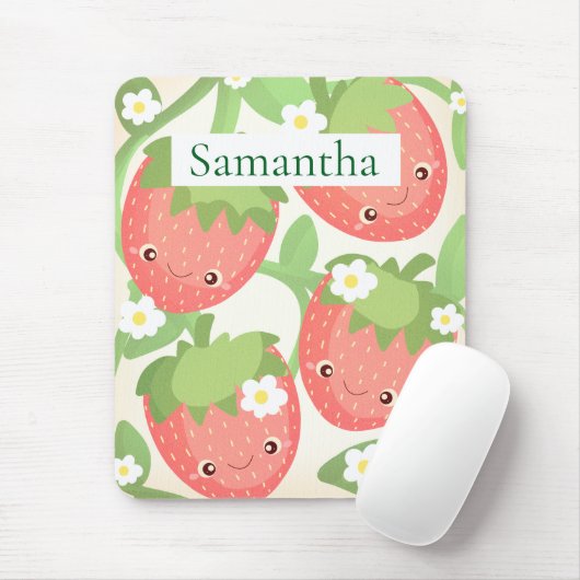 Cute Strawberry Garden  Muismat (Met muis)