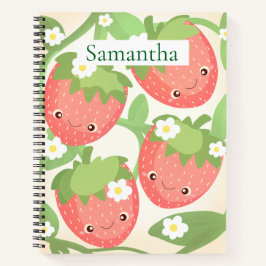 Cute Strawberry Garden Notitieboek