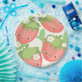 Cute Strawberry Garden  Papieren Bordje (Feest)