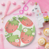 Cute Strawberry Garden  Papieren Bordje (Feest)