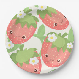 Cute Strawberry Garden  Papieren Bordje