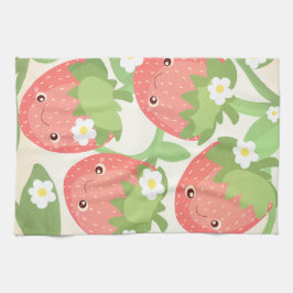 Cute Strawberry Garden Theedoek