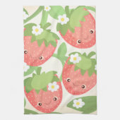 Cute Strawberry Garden  Theedoek (Verticaal)