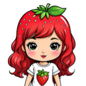 Cute Strawberry Girl Kawaii Art T-shirt