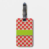 Cute Strawberry Girly & Personalized Bagagelabel (Achterkant verticaal)