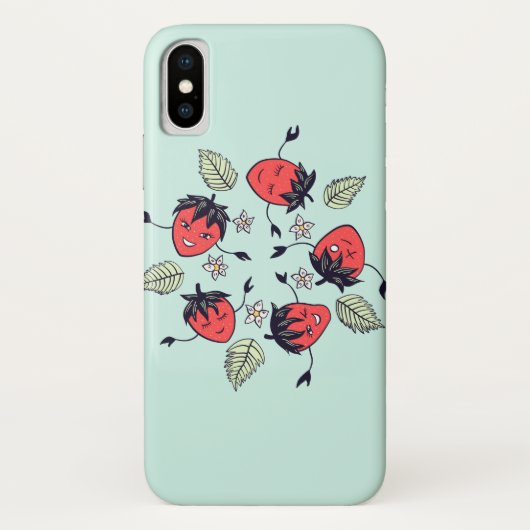 Cute Strawberry Kawaii Fruit Case-Mate iPhone Case (Achterkant)