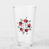 Cute Strawberry Kawaii Fruit Glas (Voorkant)