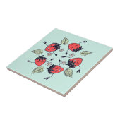 Cute Strawberry Kawaii Fruit Tegeltje (Zijkant)