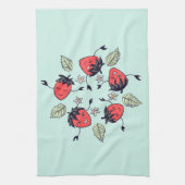 Cute Strawberry Kawaii Fruit Theedoek (Verticaal)