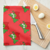 Cute Strawberry Kitchen Towel Theedoek (Quarter Fold)