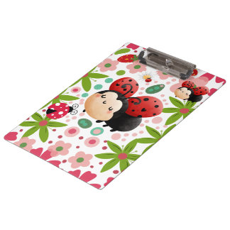 Cute Strawberry Ladybug Clipboard Klembord