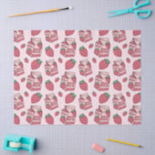Cute Strawberry Milk Pattern Tissuepapier (Craft)