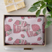 Cute Strawberry Milk Pattern Tissuepapier (Geschenk)