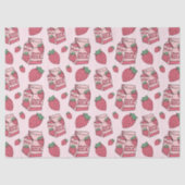 Cute Strawberry Milk Pattern Tissuepapier (Voorkant)