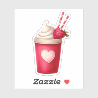 Cute Strawberry Milkshake Sticker