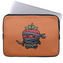 Cute Strawberry Ninja Assassin Japanese Pop Art Laptop Sleeve