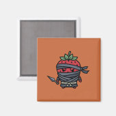 Cute Strawberry Ninja Assassin Japanese Pop Art Magneet (Voorkant / Achterkant)