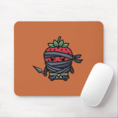 Cute Strawberry Ninja Assassin Japanese Pop Art Muismat (Met muis)