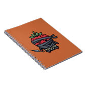 Cute Strawberry Ninja Assassin Japanese Pop Art Notitieboek (Rechterzijde)
