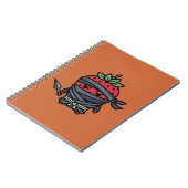 Cute Strawberry Ninja Assassin Japanese Pop Art Notitieboek (Linkerzijde)