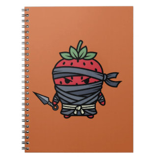 Cute Strawberry Ninja Assassin Japanese Pop Art Notitieboek