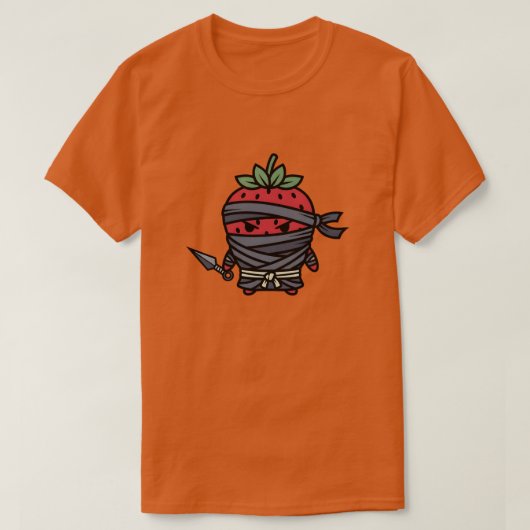 Cute Strawberry Ninja Assassin Japanese Pop Art T-shirt (Design voorkant)