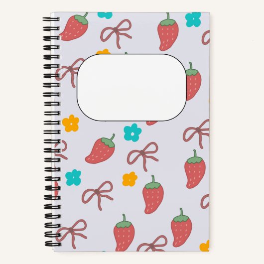 Cute Strawberry Notebook Notitieboek (Voorkant)