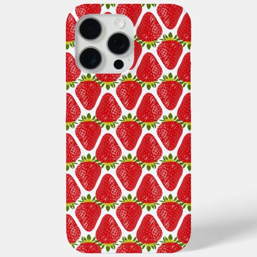 Cute Strawberry Pattern Aesthetic  Case-Mate iPhone Case (Achterkant)