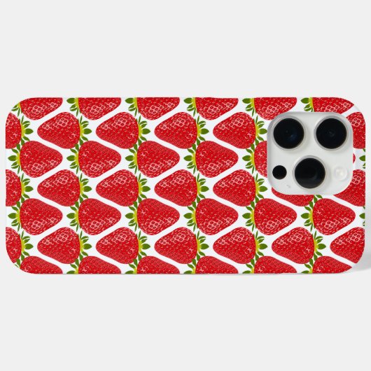 Cute Strawberry Pattern Aesthetic Case-Mate iPhone Case (Achterkant (horizontaal))