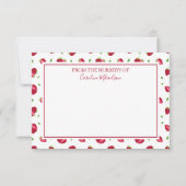 Cute Strawberry Pattern Bedankkaart (Voorkant)