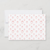 Cute Strawberry Pattern Bedankkaart (Achterkant)