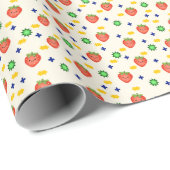 Cute Strawberry Pattern Cadeaupapier (Rol Hoek)