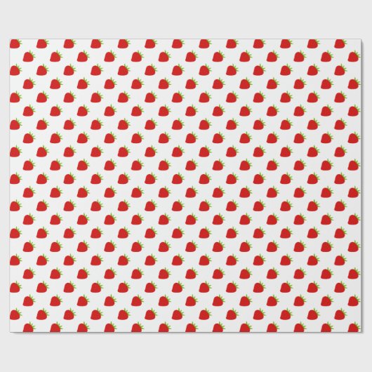 Cute Strawberry Pattern Cadeaupapier (Vlak)