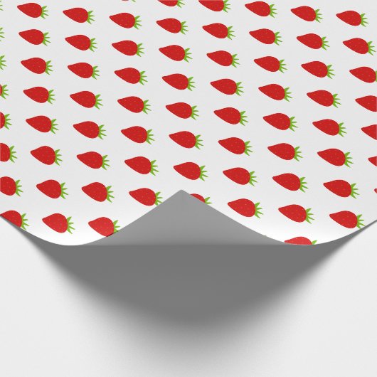 Cute Strawberry Pattern Cadeaupapier (Hoek)
