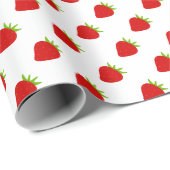 Cute Strawberry Pattern Cadeaupapier (Rol Hoek)