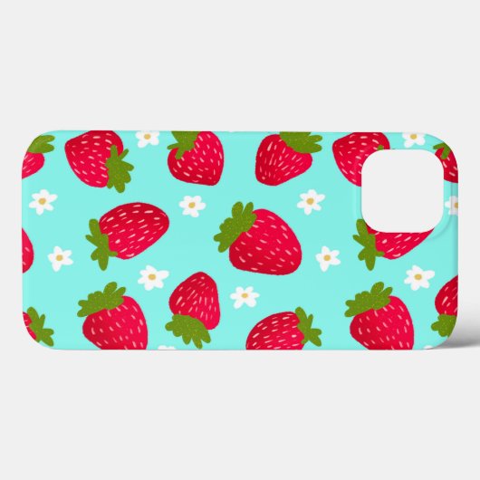 Cute Strawberry Pattern Case-Mate iPhone Case (Achterkant (horizontaal))