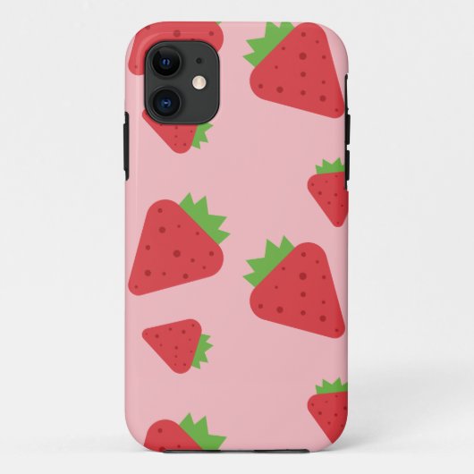 Cute Strawberry Pattern Case-Mate iPhone Case (Achterkant)