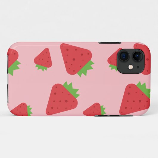 Cute Strawberry Pattern Case-Mate iPhone Case (Achterkant (horizontaal))