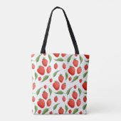 Cute Strawberry Pattern Eco Tote Bag (Achterkant)