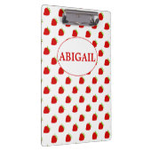 Cute Strawberry Pattern | Gepersonaliseerd Klembord (Rechts)