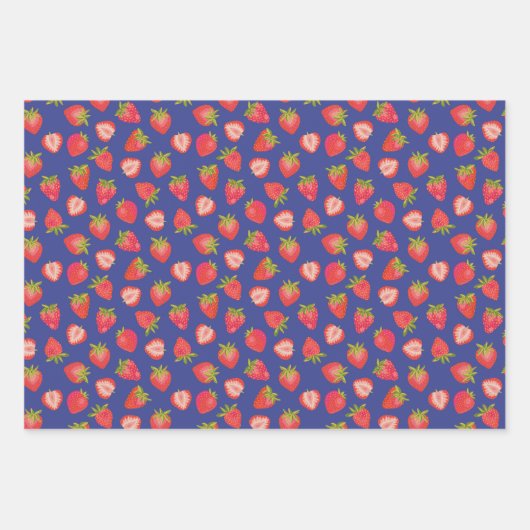 Cute Strawberry Pattern Inpakpapier Vel (Voorkant 3)