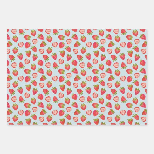 Cute Strawberry Pattern Inpakpapier Vel (Voorkant 2)