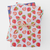 Cute Strawberry Pattern Inpakpapier Vel (In situ)