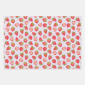 Cute Strawberry Pattern Inpakpapier Vel (Voorkant)