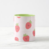 Cute Strawberry Pattern – Kawaii Strawberry Mok (Midden)